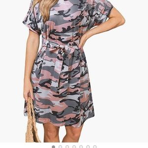 Short sleeve camo dress